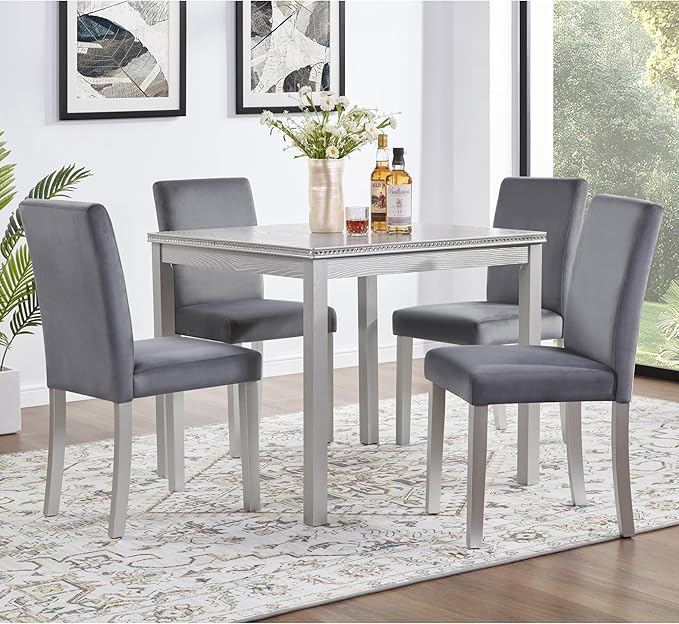 KEIKI 5-Piece Standard Height Dining Table Set - Image 2
