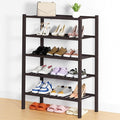 Smiry Shoe Rack, 5 Tier Thick Bamboo Shoe Organizer, Stackable Free Standing by Smiry