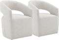 Upholstered Dining Chairs with Casters No Assembly Modern Barrel Armchair with by Kislot