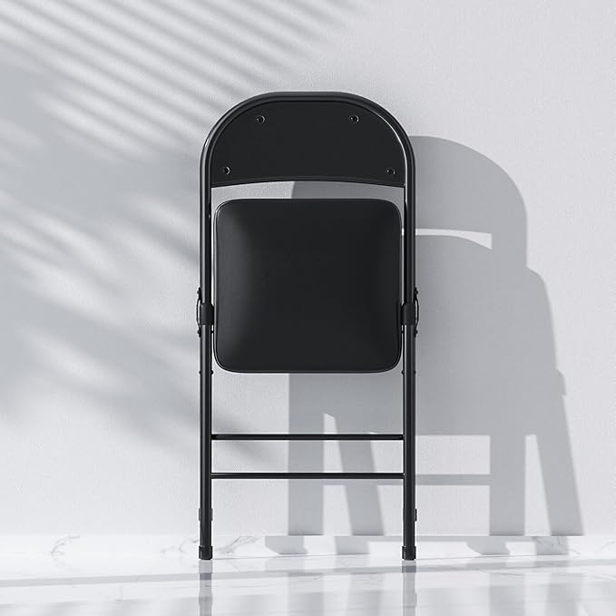 VECELO 4-Pack Folding Chairs Portable Metal - Image 5