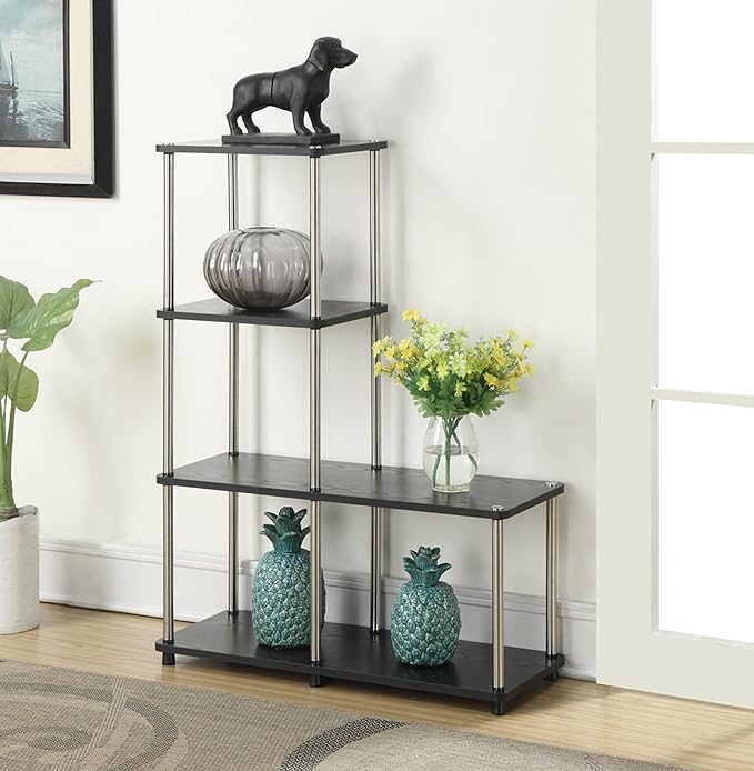 Convenience Concepts Designs2Go 4 tier Multi Shelf "L" Bookshelf - Image 2