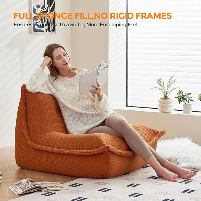 Bean Bag Chairs for Adults Giant BeanBag Chair Sofa Memory Foam Bean Bag Chair - Image 9