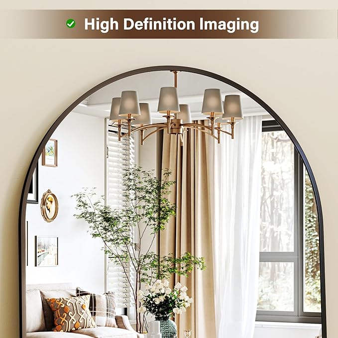 78"x38" Arched Full Length Mirror Floor Mirrors - Image 6