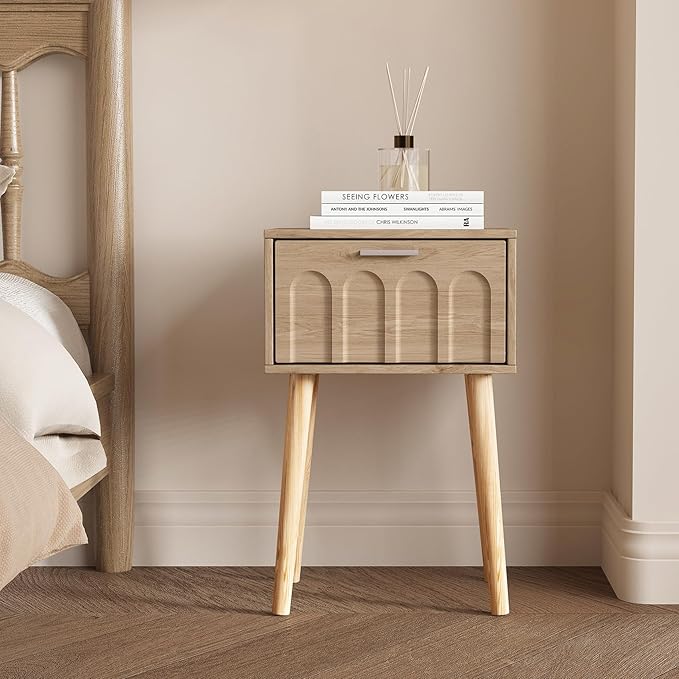 Nightstand Set of 2, Small Bed Side Table - Image 2
