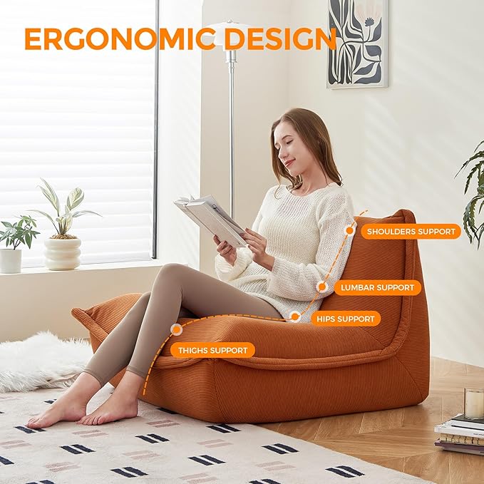 Bean Bag Chairs for Adults Giant BeanBag Chair Sofa Memory Foam Bean Bag Chair - Image 3