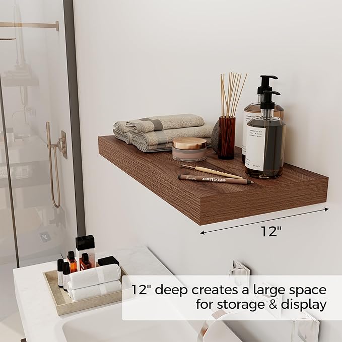 12 Inch Deep Floating Shelves, 24 x 12 Floating Shelf - Image 4