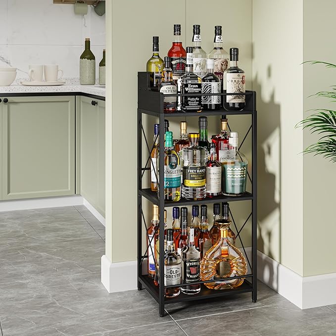 KLM Liquor Bottle Display Shelf, Liquor Cabinet bar - Image 2
