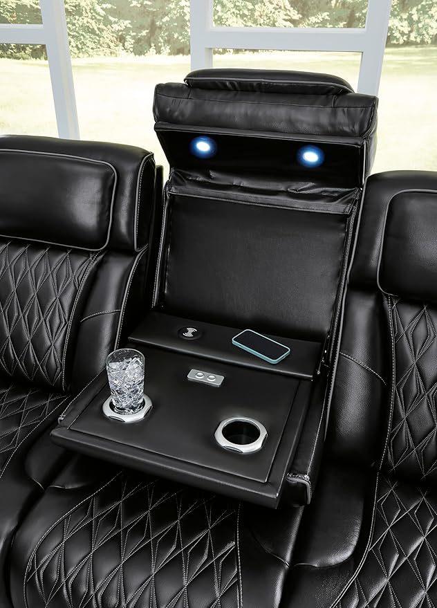 Signature Design by Ashley Boyington Contemporary Leather Match Power Reclining - Image 14