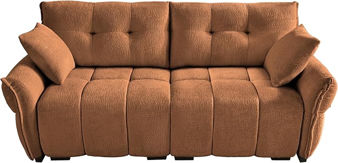 Modern Chenille Fabric 2-Seat Loveseat Sofa, Premium Upholstery Living Room - Image 4