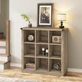 GarveeHome 9 Cube Storage Organizer Bookshelf, 4 Tier Farmhouse Horizontal by GarveeHome