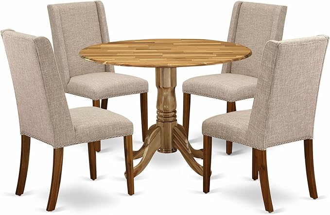 East West Furniture DLFL5-ANA-04 5 Piece Dining Room Furniture Set Includes a by EastWestFurniture