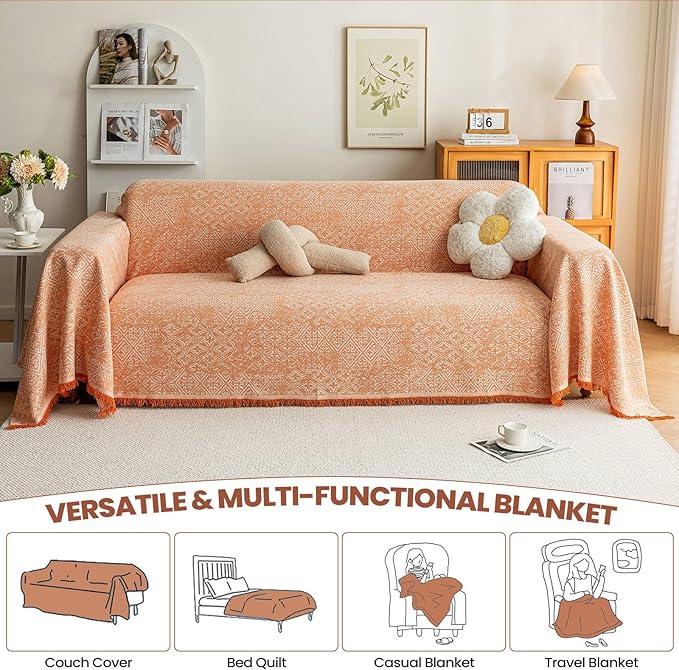 STACYPIK Boho Sofa Cover for Pets, Washable Dogs Protector for Living Room - Image 7