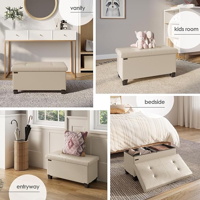 STORAGEBUD Storage Ottoman Bench - Image 4