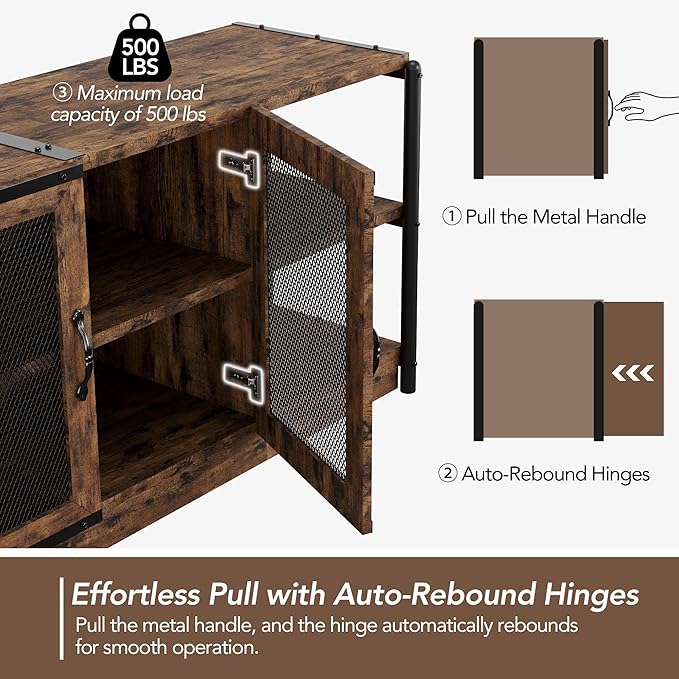GarveeHome Farmhouse TV Stand for 65/75 inch TV, Entertainment Center - Image 5