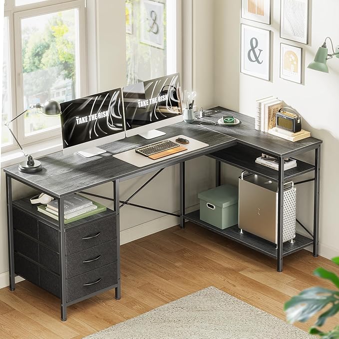 Huuger L Shaped Office Desk - Image 2