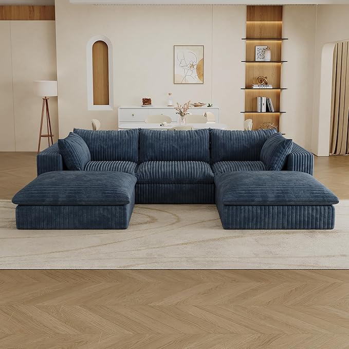 Down Filled Boneless Sectional Sofa Cloud Couch - Image 5
