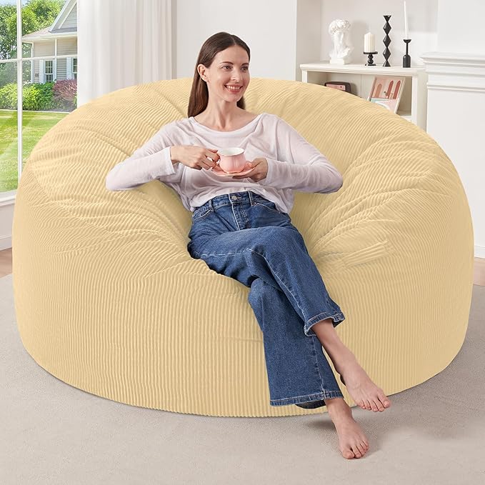 HABUTWAY 5FT Bean Bag Chair, Giant Bean Bag Chairs by HABUTWAYMakeYourLifeComfortable
