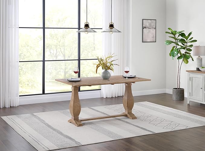 Martin Svensson Home Napa Solid Wood Pedestal Flip-Top Sofa Console Table - Image 8