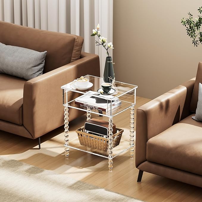 Acrylic Side Table, Nightstand for Living Room - Image 5