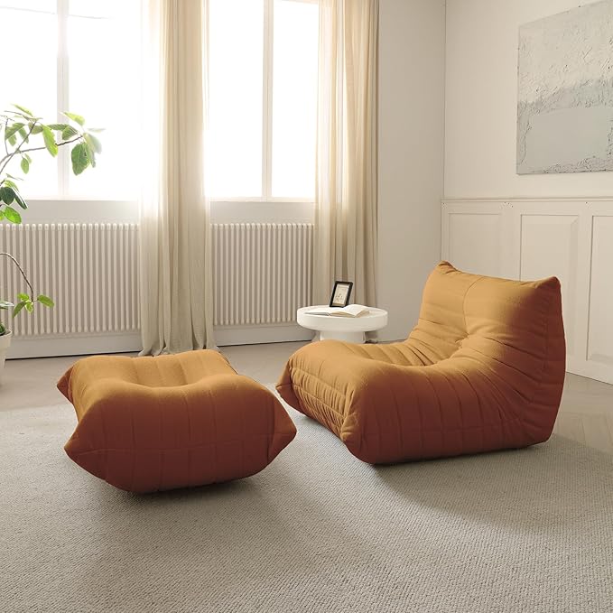 Luxury Sofa Couch Chair, Lazy Floor Seating, Fireside Bean Bag Chair, Ergonomic - Image 8