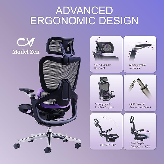 Ergonomic Office Chair, Mesh Home Office Desk Chair - Image 8