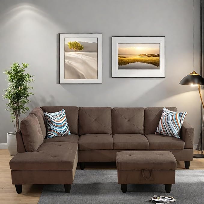L Shaped Sectional Couches, Modern Modular Sectional Sofa - Image 3