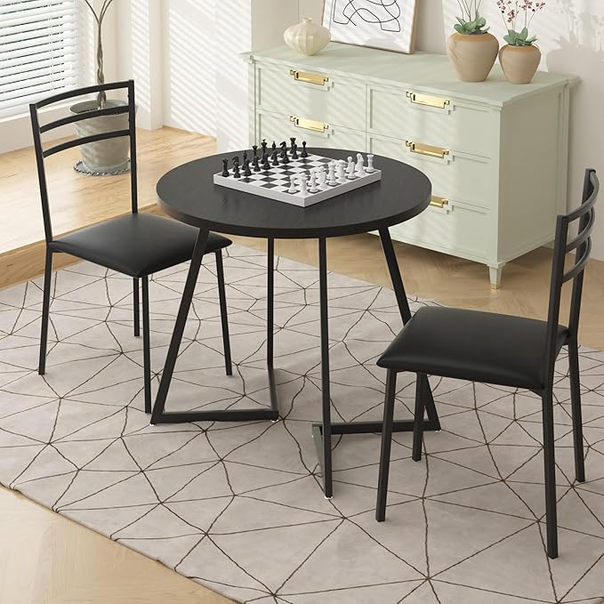 VECELO Small Round Kitchen Table - Image 2