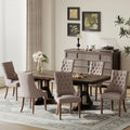 COLAMY Wingback Upholstered Side Dining Room Chairs Set of 6, Fabric Dining by COLAMYINC