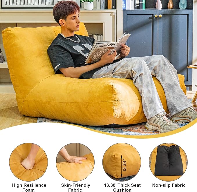 Bean Bag Chair Lazy Bean Bag Sofa, Floor Beanbag Chairs - Image 4