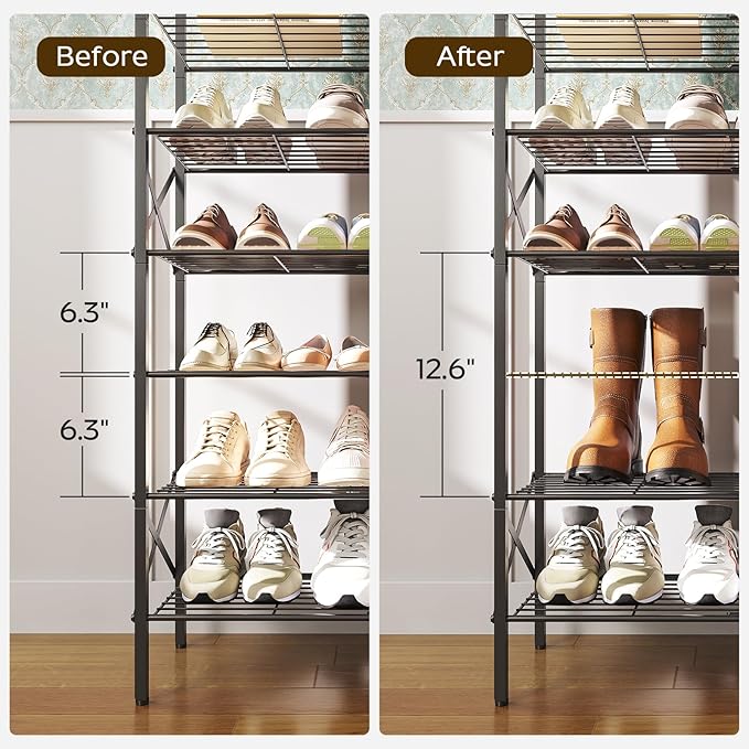 10 Tier Shoe Rack, Large Capacity Shoe Storage Organizer Holds 40 Pairs - Image 3