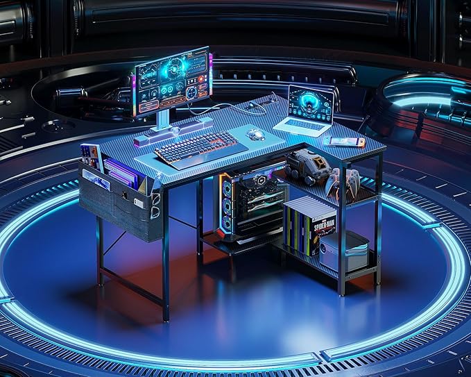 ODK 40 Inch Small L Shaped Gaming Computer Desk - Image 6