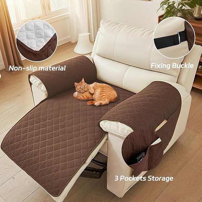 MEHIDFY Sofa Seat Arm Cover, Waterproof Couch Armrest Protector, Anti-Slip Sofa - Image 6