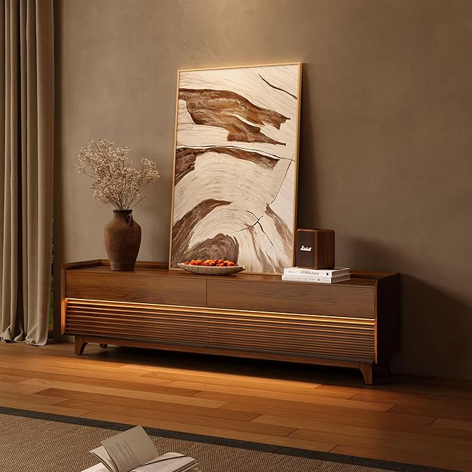 POVISON Fully-Assembled Mid Century Modern TV Stand by POVISON