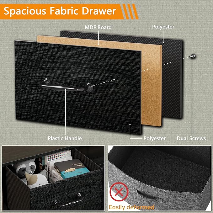 Furnulem Dresser TV Stand with Power Outlet - Image 4