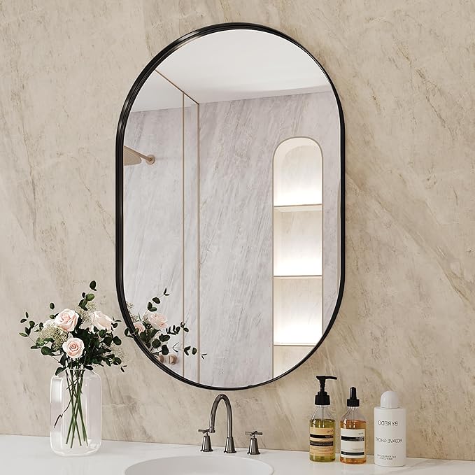 Suidia 26" x 38" Bathroom Mirror, Bathroom Vanity Mirror Metal Framed, by SuidiaMirror