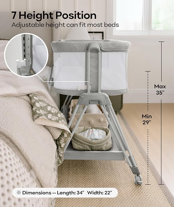 Fodoss Bedside Bassinet for Baby - Image 6