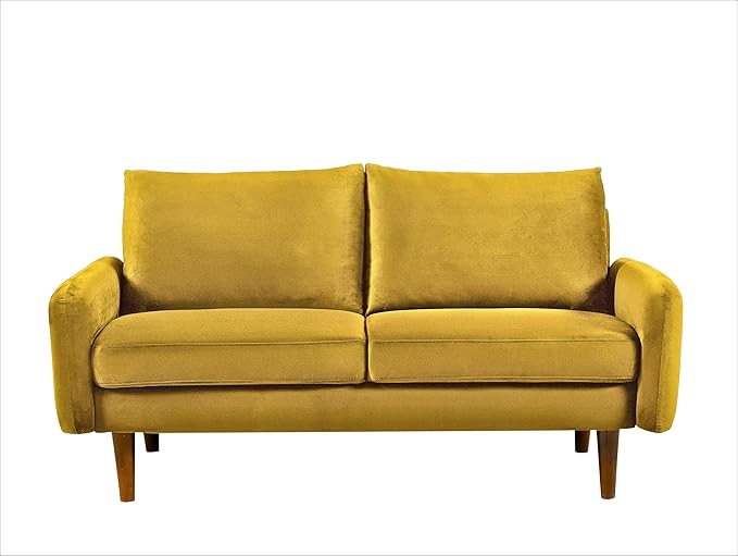 Container Furniture Direct Kent Velvet Loveseat Sofa - Image 3