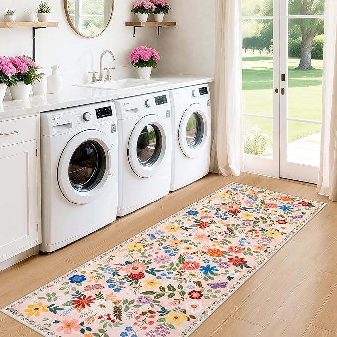 Runner Rug for Entryway: 2x10 Kitchen Rugs Non Slip Washable Ultra-Thin Soft - Image 4