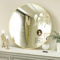 Round Mirror 23.6" Gold Wall Mounted Circle Mirrors Vanity Mirror by VooBang