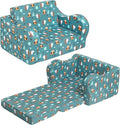 Happy Owl Kids Sofa, 2-in-1 Kids Couch Fold Out, Convertible Sofa to Bed by MOMCAYWEX