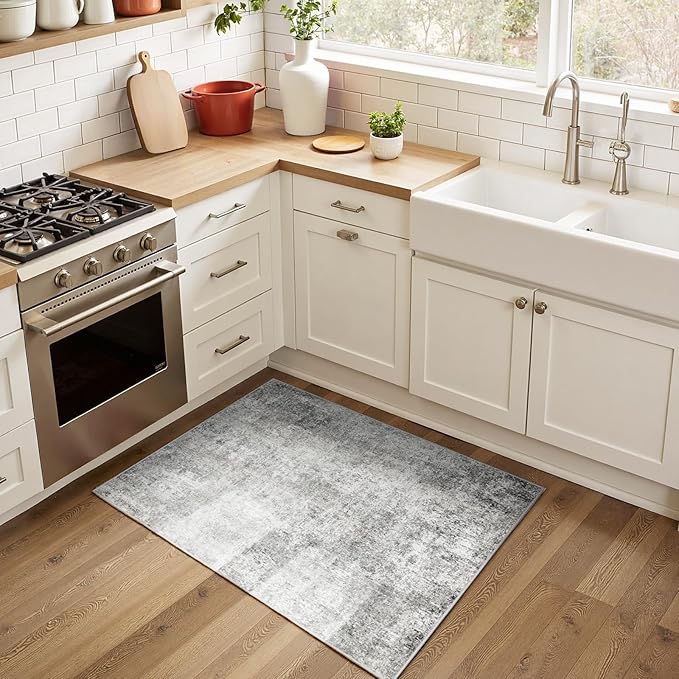 Washable Area Rugs 2'x3' Non-Slip Modern Abstract Soft - Image 2