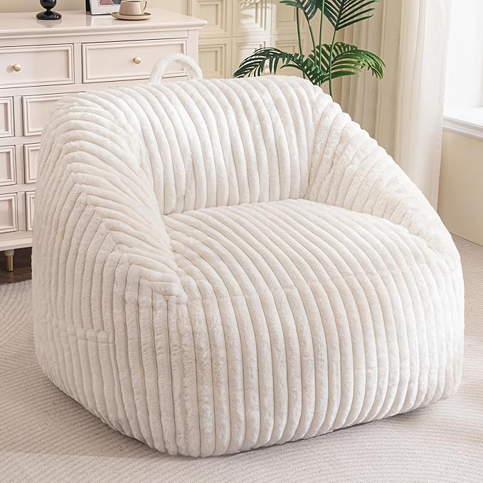BYBYME Giant Bean Bag Chair for Adults and Kids, Large Comfy Cozy Beanbag by BYBYME