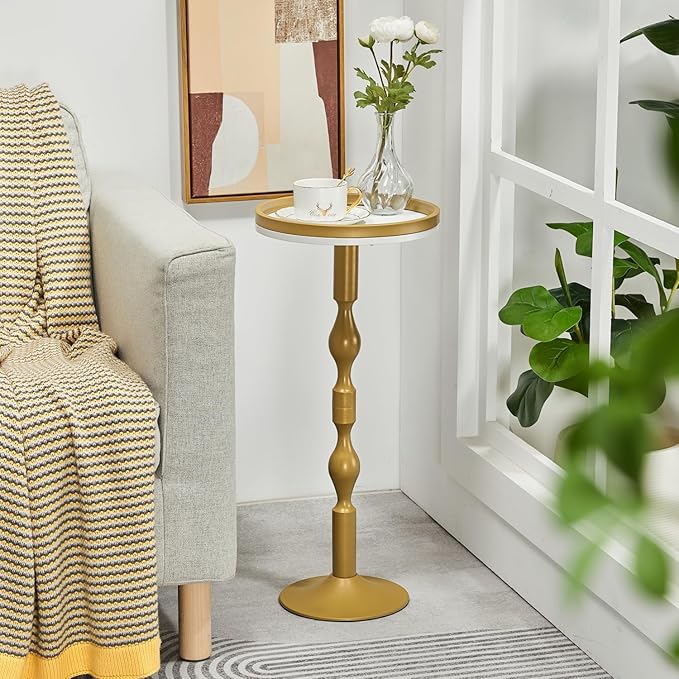 Small Round Drink Table, Pedestal Tables, Small Round Side Table - Image 6