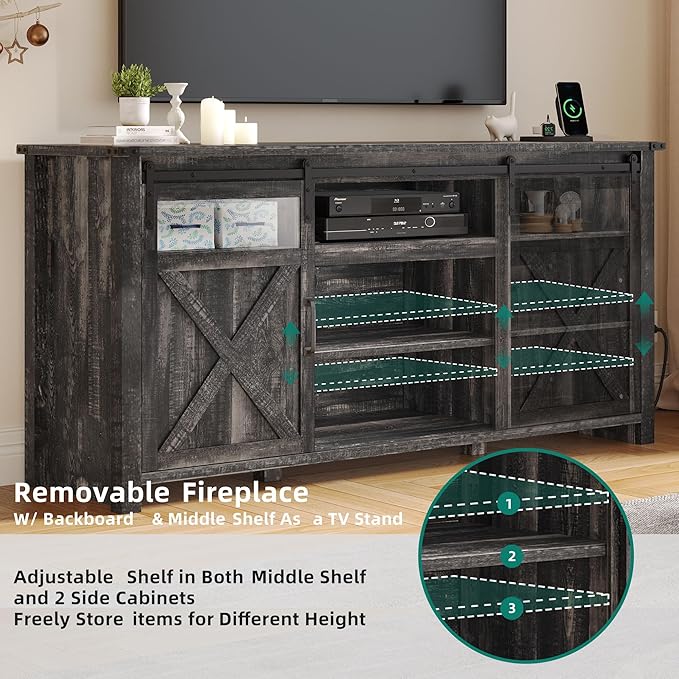YITAHOME Farmhouse TV Stands for 75 Inch TV - Image 5