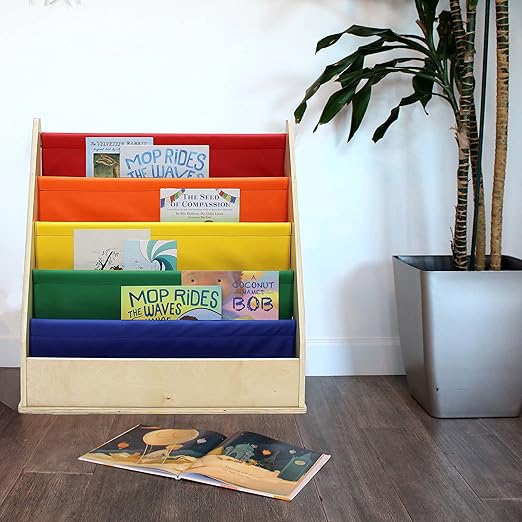 Factory Direct Partners 13745-AS Birch SoftScape Sling Book Display, 4-Shelf - Image 2