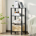4 Tier Tall Wooden Bookshelf by YUFAM