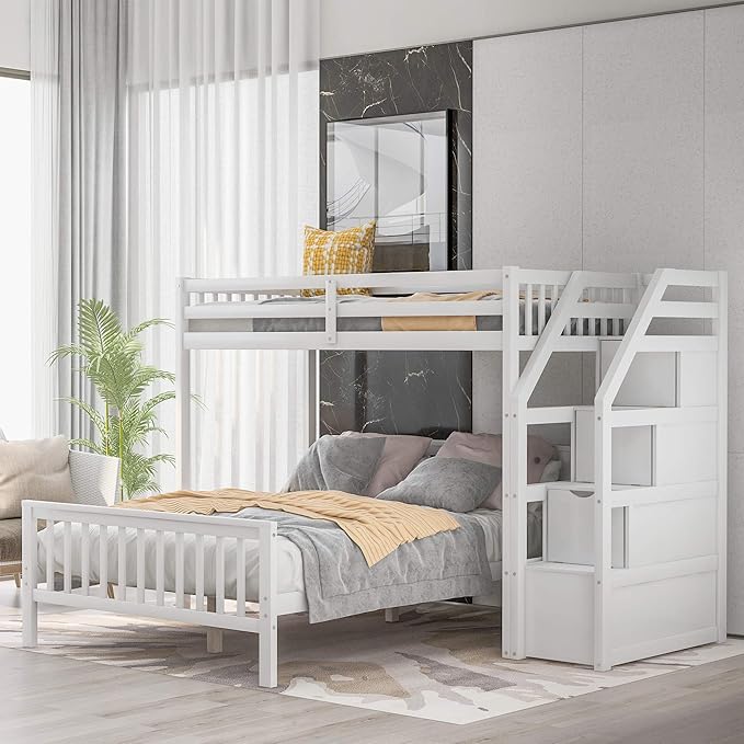Twin Over Full Wood Loft Bed - Image 5