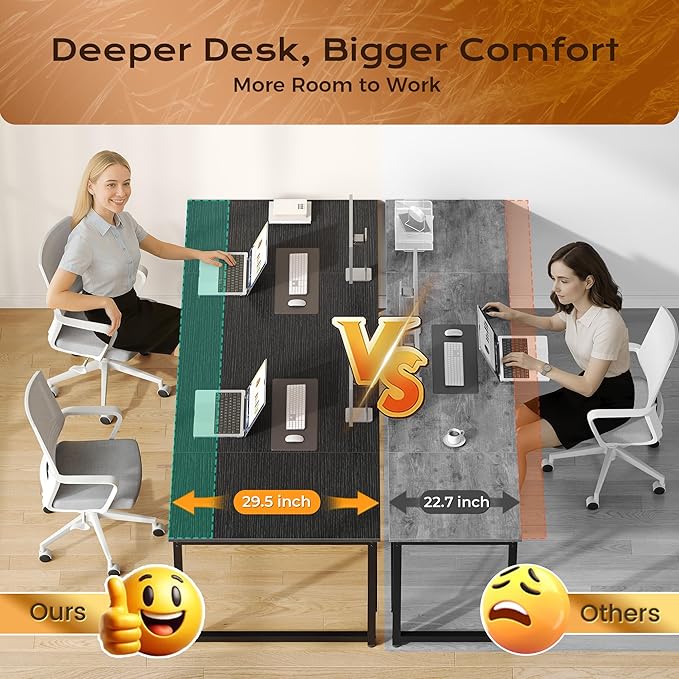 PRAISUN 78.7 X 29.5 Inch Computer Desk - Image 5