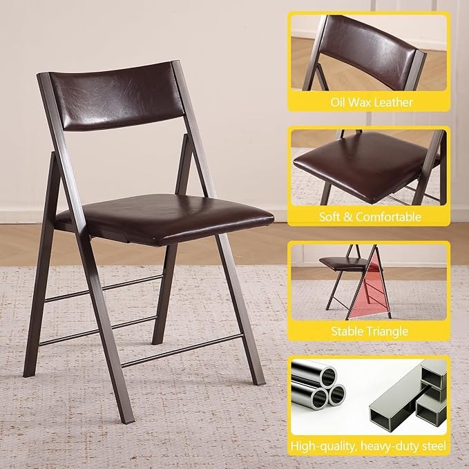 Folding table and chair set, dining table - Image 6