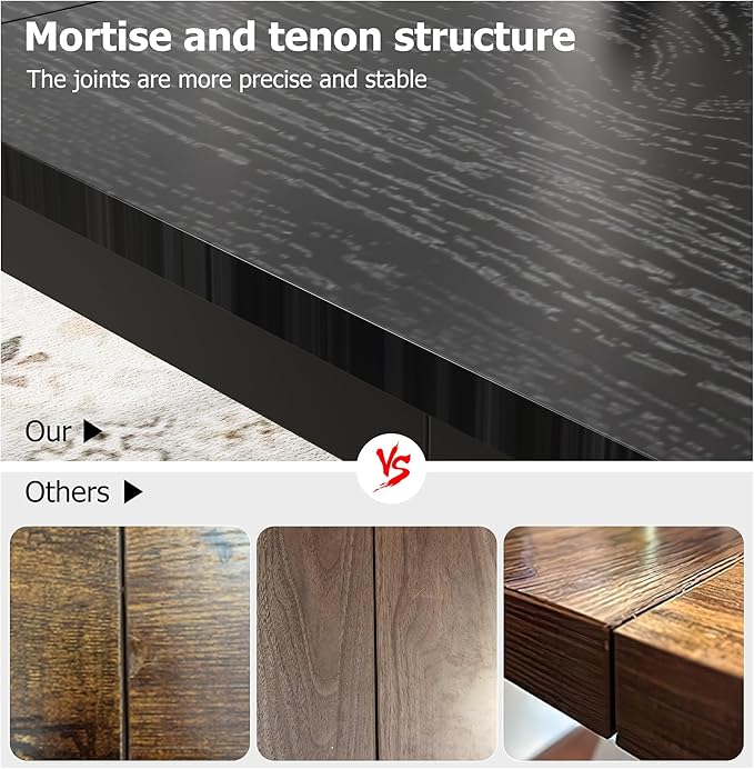 GarveeHome 78.7in Industrial Dining Table - Image 5